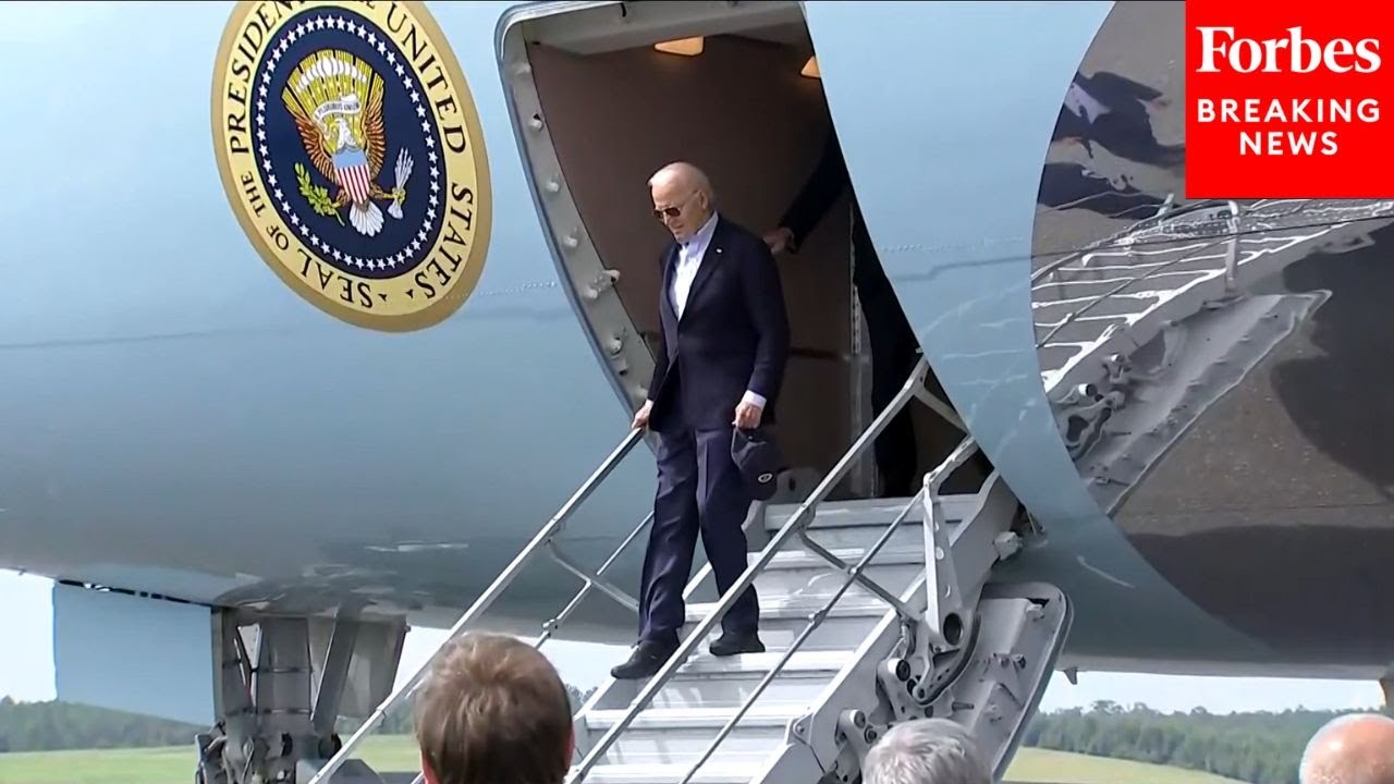 President Biden Arrives In Tallahassee, Florida To Survey The Damage From Hurricane Helene