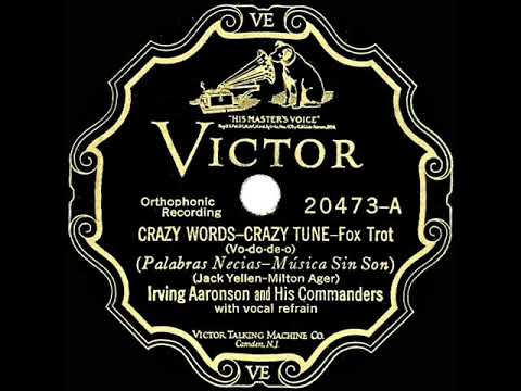 1927 Irving Aaronson - Crazy Words--Crazy Tune (Vo-do-de-o) (vocal trio)