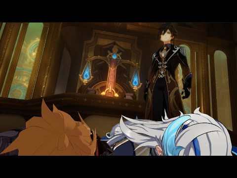 Zhongli beats Neuvillette and saves Childe