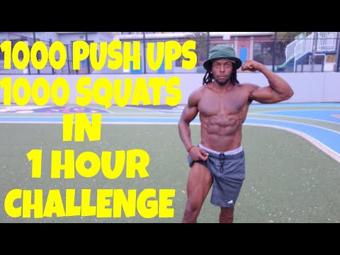 1000 PUSH UPS AND 1000 SQUATS IN 1 HOUR CHALLENGE - Shredda | That's Good Money
