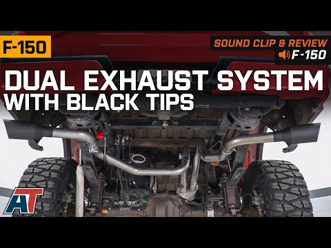 2015-2020 F150 Dual Exhaust System with Black Tips; Side Exit Sound Clip & Review