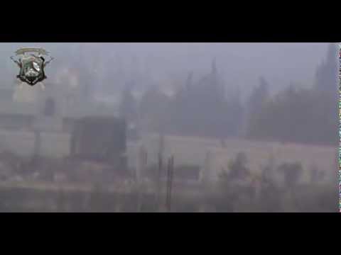 استهداف دبابة على الجبهة الشرقية لبلدة الغنطو من قبل لواء صلاح الدين بصاروخ كونكورس بالتعاون و التنسيق مع لواء الصمود جنود الله