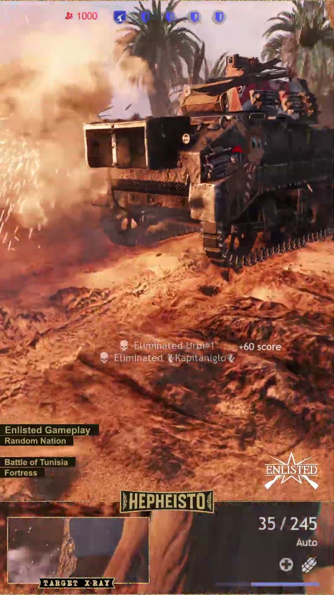 Driver eliminates Tank M8 Scott with TNT Charge