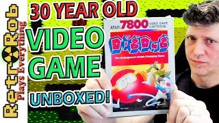 30 Year Old Game Unboxing, Gameplay and Comments: DigDug Atari 7800