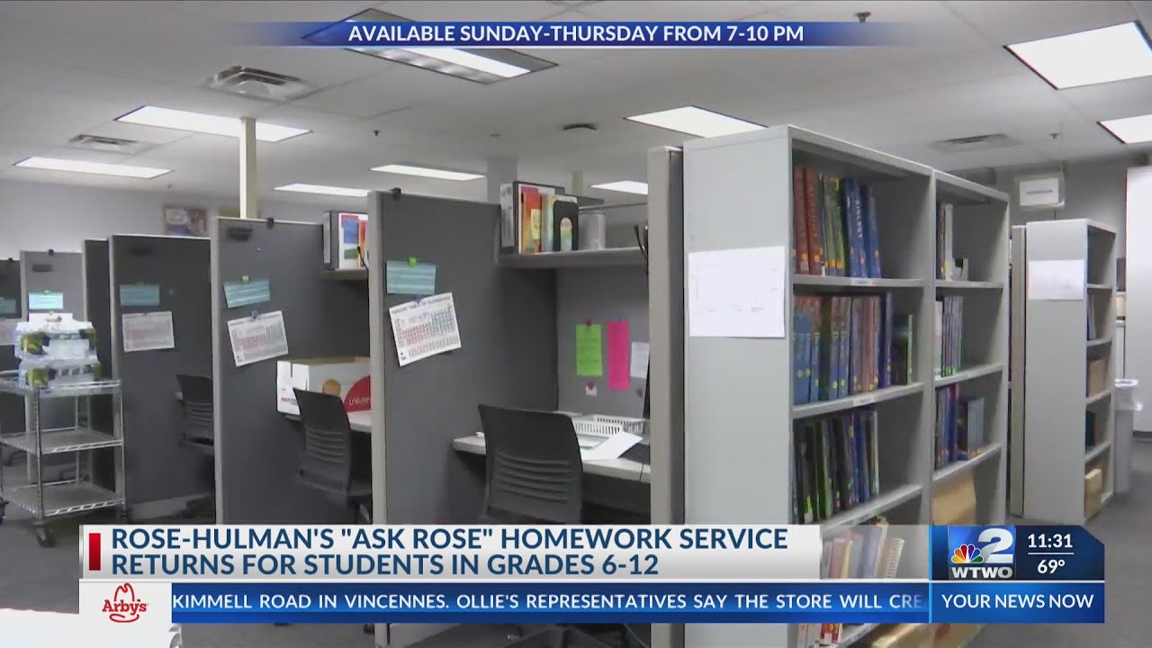 College students provide homework help for students in grades 6-12