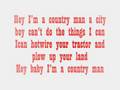 luke bryan-country man w/ lyrics