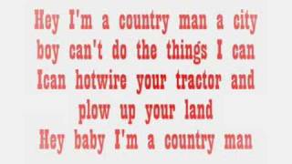 luke bryan-country man w/ lyrics