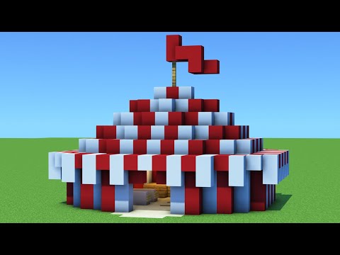 Minecraft Tutorial: How To Make A Circus Tent "Fair Part 1"