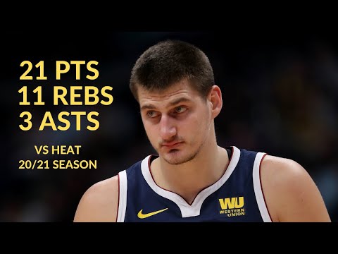 Nikola Jokic 21 Pts 11 Rebs 3 Asts Highlights vs Miami Heat | NBA 20/21 Season