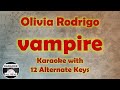 Olivia Rodrigo - vampire Karaoke Instrumental Lower Higher Male & Original Key