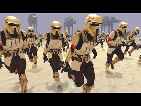 Brutal Beach Invasion at Battle of Scarif! - Men of War: Star Wars Mod Battle Simulator