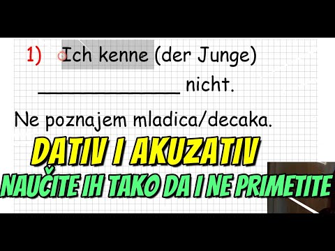 NEMAČKI - DATIV I AKUZATIV I ZA ONE KOJI NE VOLE DA UČE O DATIVU I AKUZATIVU - KROZ MNOGO PRIMERA