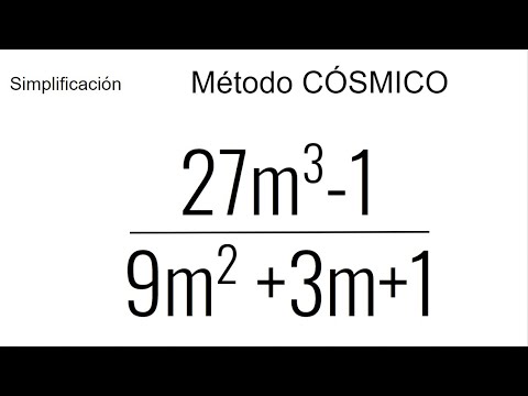 SIMPLIFICACIÓN DE FRACCIÓN ALGEBRAICA. Método «CÓSMICO»