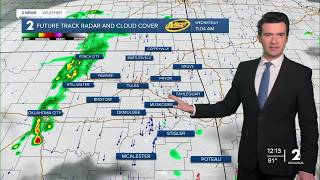 Chance for showers and t-storms back on Wednesday