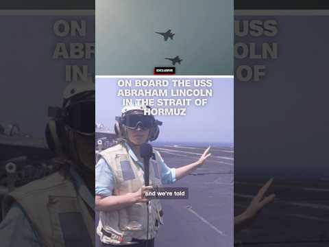 On board the USS Abraham Lincoln in the Strait of Hormuz