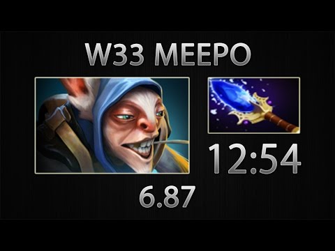 Dota 2 Meepo Fast Farm - w33 - Aghanim's Scepter - 12:54 [6.87]