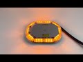LED rampa 12V / 24V - oranžová 30x 3W LED / ECE R65/R10 s magnetickým uchytením (260x190x40mm) - Video Youtube