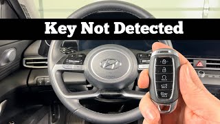 How to Start A 2021 - 2023 Hyundai Elantra With Dead Remote Key Fob Battery "Key Not Detected"