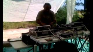 DJ Davie D spinning in Sarasota Beach Bash