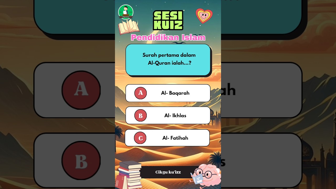 Pendidikan Islam👀 Kitab📚🤔 Sesi Kuiz❗(No.1)