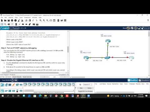 Lab 2.3.11 - Packet Tracer - Determine the DR and BDR