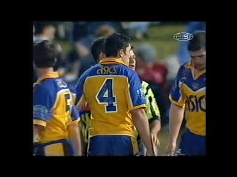Timana Tahu vs David Vaeleki - Knights vs Eels FIGHT!!! 2001