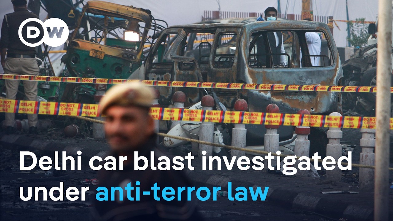 Anti-terrorism investigations after car blast that killed at least 8 in Delhi tourist area | DW News