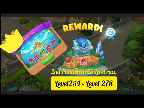 Gardenscapes - ( 2nd Position in Boat race ) - All Puzzles - Gameplay PART - 42