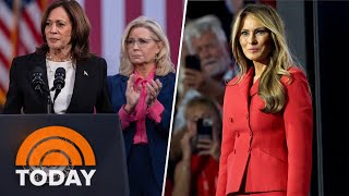 Harris teams up with Cheney; Melania Trump backs abortion rights