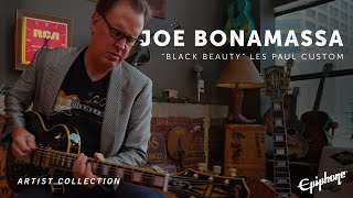 Video thumbnail for Joe Bonamassa Introduces the Epiphone "Black Beauty" Les Paul Custom by OfficialEpiphone