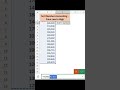 Sort Numbers Ascending - From Low to High #exceltips #exceltricks