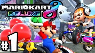 Mario Kart 8 Deluxe PART 1 - Switch Gameplay Walkthrough - NEW Battle Mode, Splatoon Inklings