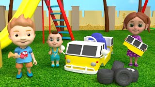 Wheels On The Bus + More Nursery Rhymes! Baby Shark, Muffin Man, Finger Family & Baa Baa Black Sheep