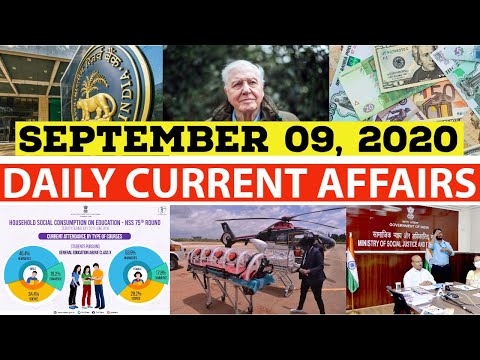9th September 2020 | Daily Current Affairs in English |Today's Current Affairs in English | GK Today