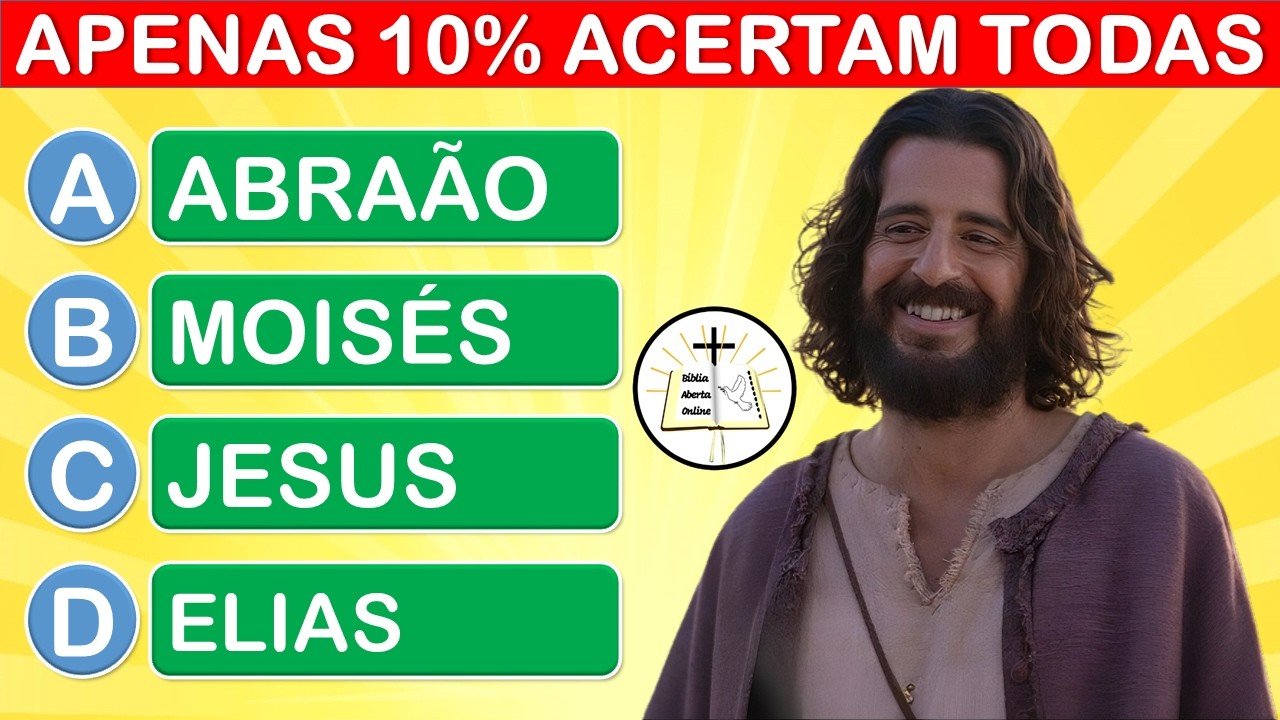 100 PERGUNTAS BÍBLICAS DE NÍVEL FÁCIL MÉDIO E DIFÍCIL - QUIZ BÍBLICO