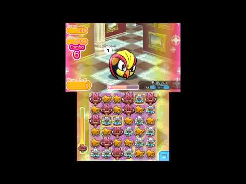 Pokemon Shuffle 3DS - Stage 449 Pidgeot Itemless farming attempt