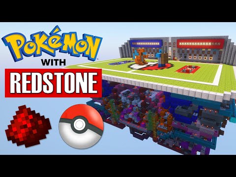 I made POKÉMON BATTLES with JUST REDSTONE!