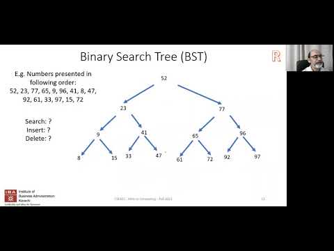IBA: Intro to Computing - F21 - Lecture 16 - Binary Search Trees (BST) and Complexity Analysis