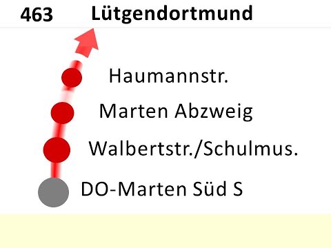 [DSW21] Ansagen Bus 463 Marten - Lütgendortmund