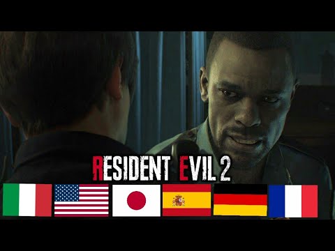 Resident Evil 2 Remake - Voice / Performance Comparison | Leon & Marvin | Multilanguage