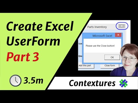 Create an Excel UserForm, Part 3 of 3