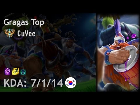 Gragas Top vs Quinn - CuVee - KR Challenger Patch 7.7