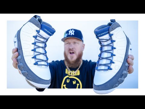 HOW GOOD ARE THE JORDAN 9 FLINT GREY FRENCH BLUE SNEAKERS?! (Early In Hand & On Feet Review)