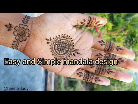 Aesthetic Eid Special Simple Mandada Design | Simple mandala mehndi | Party Mehndi | @henna_lady