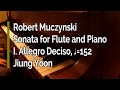 Piano Part- Muczynski, Sonata for Flute and Piano, I. Allegro  deciso, ♩=152