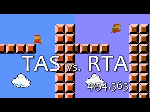 Super Mario Bros. TAS vs. RTA World Record (4:54.565 by Niftski)
