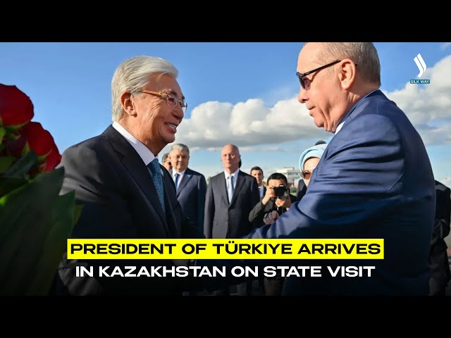 President of Türkiye arrives in Kazakhstan on state visit