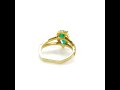 video icon number one for Emerald Pear Shape with Yellow Diamonds in Yellow Gold item 770-00131