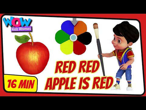 Red Red Apple Is Red - Nursery Rhymes | Baby Songs In English | English Poem | Wow Kidz Rhymes