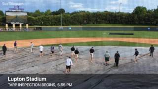 Scenes from a rainy and drying Lupton Stadium